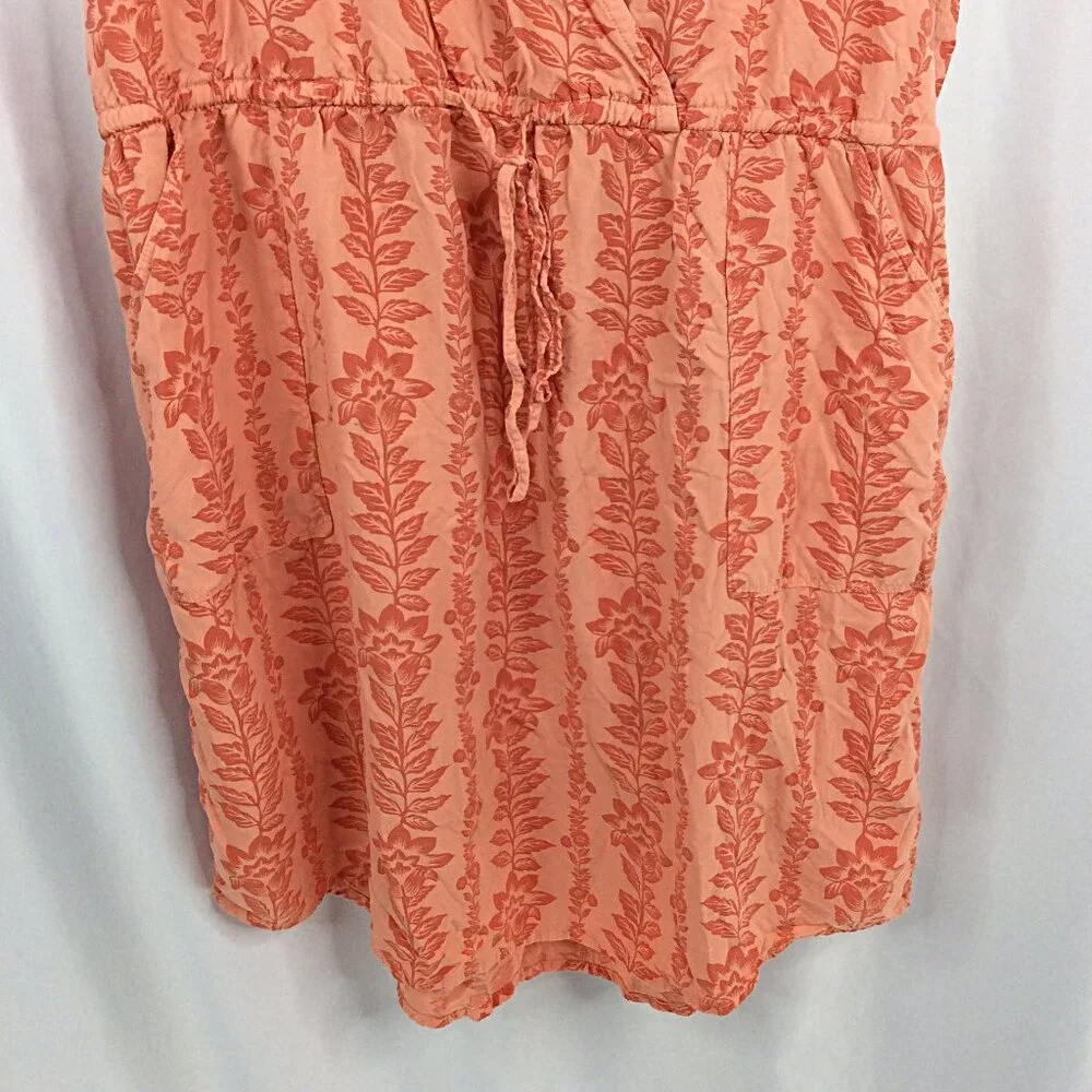 Time and Tru Women's Tank Dress Size Large Floral‎ V-Neck Sleeveless Tie Waist
